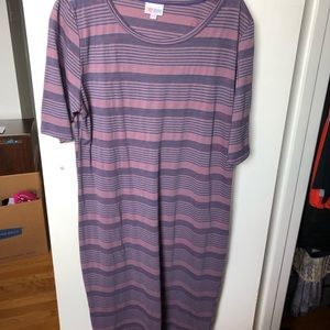 Lularoe purple striped Julia